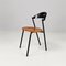 Italian Modern Grey Metal and Wood Fly Line Chairs, 1980s, Set of 4 5
