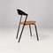 Italian Modern Grey Metal and Wood Fly Line Chairs, 1980s, Set of 4, Image 9