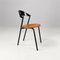 Italian Modern Grey Metal and Wood Fly Line Chairs, 1980s, Set of 4, Image 8