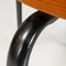 Italian Modern Grey Metal and Wood Fly Line Chairs, 1980s, Set of 4, Image 14