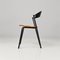 Moderne italienische Fly Line Stühle aus Metall & Holz, 1980er, 4 . Set 4