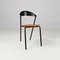 Italian Modern Grey Metal and Wood Fly Line Chairs, 1980s, Set of 4 7