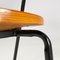 Italian Modern Grey Metal and Wood Fly Line Chairs, 1980s, Set of 4 15
