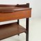 Mesa de centro italiana Mid-Century moderna de madera con estantes y cajón, años 60, Imagen 7