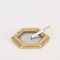 Hexagonal Ashtray in Cast Brass and Aluminum by David Marshall, 1970s, Image 4