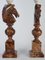 Hand-Carved Brown Alabaster Knight Horse Head Table Lamps, 1970s, Set of 2 12