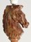 Lámparas de mesa Knight con cabeza de caballo de alabastro marrón talladas a mano, años 70. Juego de 2, Imagen 15