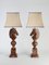 Hand-Carved Brown Alabaster Knight Horse Head Table Lamps, 1970s, Set of 2, Image 10