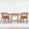 Vintage Wicker Outdoor Table and Chairs, 1920, Set of 3, Image 2