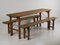Vintage Outdoor Table and Benches, 1950, Set of 3, Image 3