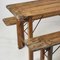 Vintage Outdoor Table and Benches, 1950, Set of 3, Image 5