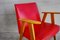 Roter Vintage Sessel mit Armlehnen, 1960er 5
