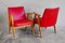 Roter Vintage Sessel mit Armlehnen, 1960er 2
