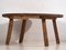 Runder niedriger Tisch aus Holz mit Metallkante 2
