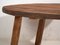 Runder niedriger Tisch aus Holz mit Metallkante 5