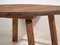 Runder niedriger Tisch aus Holz mit Metallkante 4
