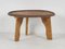 Tavolino rotondo in legno con bordo in metallo, anni '20, Immagine 3