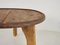Tavolino rotondo in legno con bordo in metallo, anni '20, Immagine 7