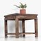 Antique Wood Square Side Table 2