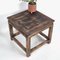 Antique Wood Square Side Table, Image 6