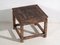 Antique Wood Square Side Table, Image 9