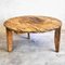 Vintage Round Wooden Table with Metal Chain, 1920 1