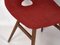 Sedie vintage rosse bordeaux, anni '50, set di 2, Immagine 3