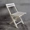 Vintage Folding Chair in White Color, 1950 1