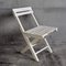 Vintage Folding Chair in White Color, 1950, Image 1