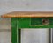Tavolo vintage in legno verde, 1920, Immagine 4