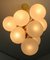 White Glass & Metal Snowball Chandelier, 1960s, Image 7