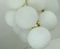 White Glass & Metal Snowball Chandelier, 1960s 6