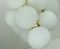 White Glass & Metal Snowball Chandelier, 1960s, Image 6