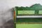 Banc Décoratif Ancien Vert, Hongrie, 1920s 3