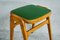 Vintage Stool with Green Seat, Austria, 1950s, Image 2