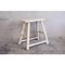 Antique White Rectangular Low Stool, 1950s 1