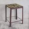 Vintage Industrial Rectangular Metal Stool, France, 1950s 1