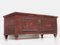 Baúl antiguo de madera de color rojo, 1848, Imagen 9