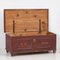 Antique Red Colored Wood Trunk, 1848, Image 2