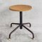 Vintage Industrial Round Metal Stool, France, 1950s, Image 1