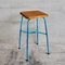 Vintage Industrial Style Metal Stool, France, 1950s 1