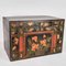 Caja antigua de madera con ilustraciones de flores de loto, década de 1900, Imagen 2
