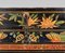 Antike Holzkiste mit Illustrationen von Lotusblüten, 1900er 6