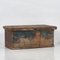 Small Antique Wooden Trunk with Bluish Tones, 1890s 1