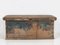 Kleine antike Holztruhe mit bläulichen Tönen, 1890er 6