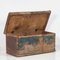 Kleine antike Holztruhe mit bläulichen Tönen, 1890er 2