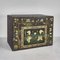Antique Wooden Trunk with Floral Illustrations, China, 1900s, Image 1