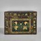 Antique Wooden Trunk with Floral Illustrations, China, 1900s 2