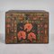 Antique Wooden Box with Illustrations of Peonies, China, 1900s, Image 2