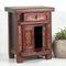 Antique Ruby Red Bedside Table, 1870s 3
